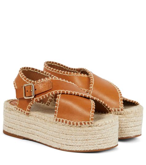 chloe platform espadrilles